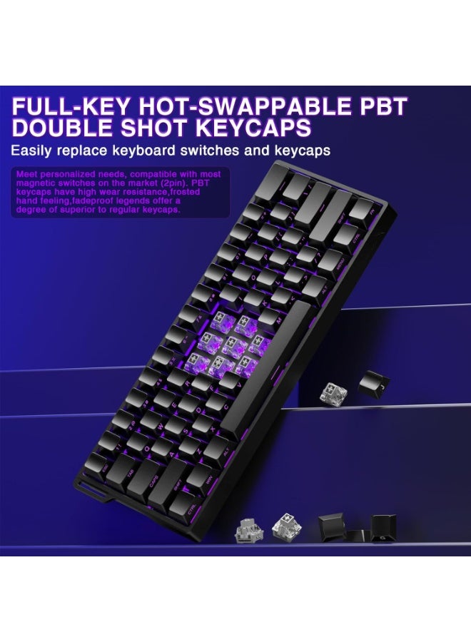 Aula WIN60 HE - 60% Mechanical Gaming Keyboard Wired, Magnetic Switch Hot Swappable, Adjustable Actuation Rapid Trigger Mode, 8000 Hz Polling Rate, RGB Small Keyboard 60 Percent Compact Design for PC - Image 5